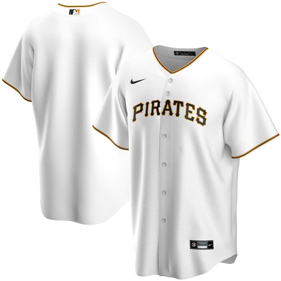 Mens Pittsburgh Pirates Nike White Home Replica Team MLB Jerseys->pittsburgh pirates->MLB Jersey